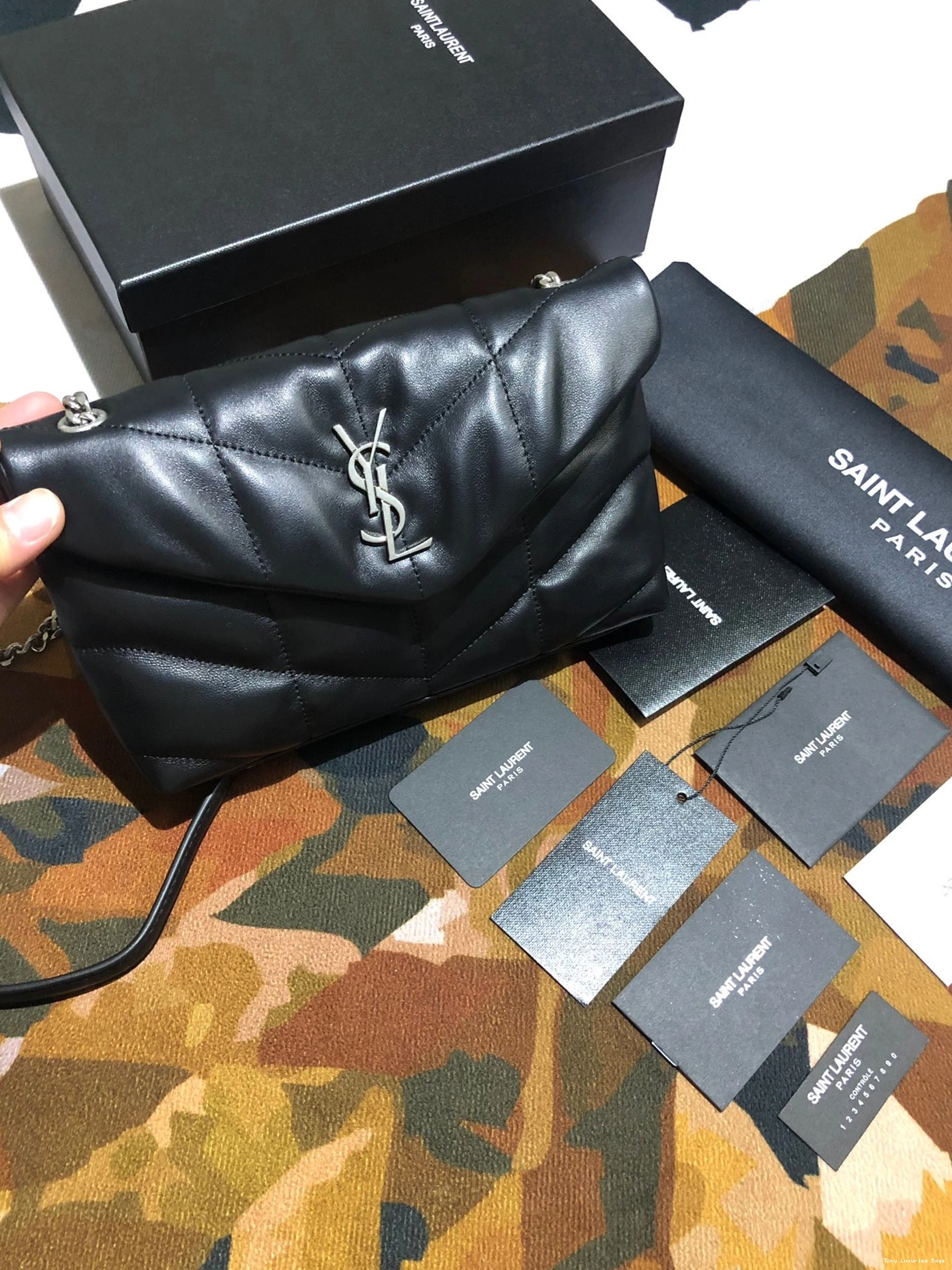 Tony Luxuries PUFFER CHAIN SMALL BAG MINI YSL 0806